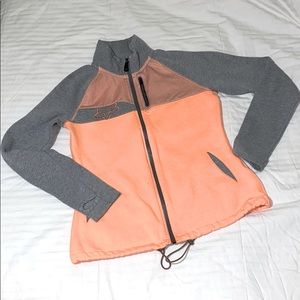 Fox Riders Peach Zip Up Cinch Bottom Thumb Hole Sm